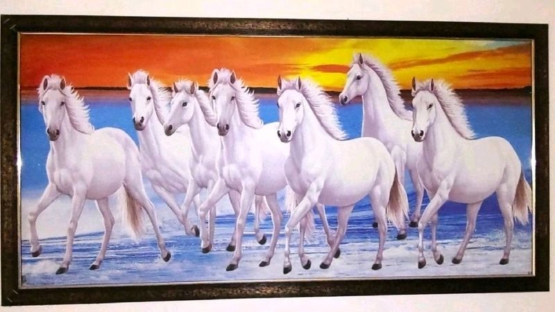 7 Horses Running Painting