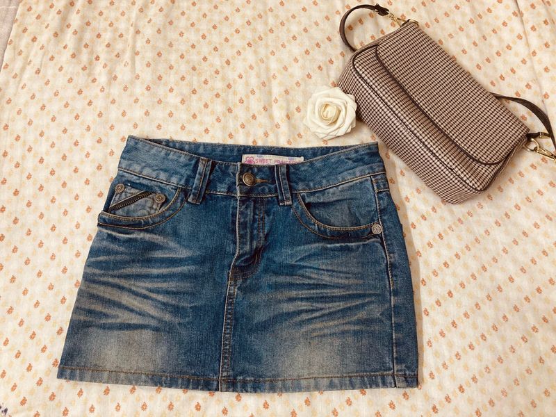 Y2K Short Denim Skirt