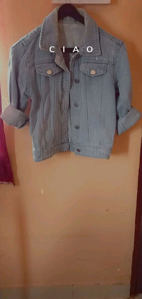 light blue denim jacket