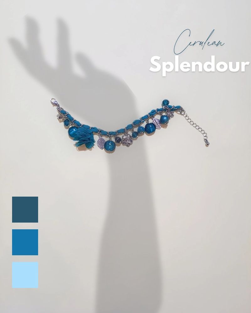 Cerulean Splendour: Imported Charm Bracelet