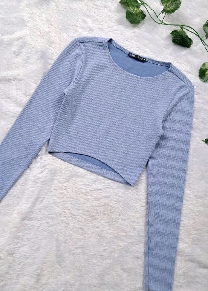 Zara Powder Blue Top