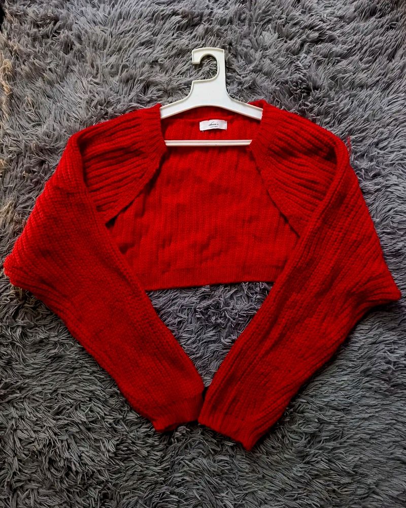 Knitted Red Bolero