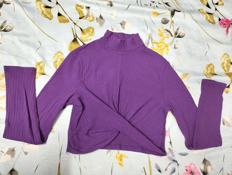 SHEIN PURPLE CROP TOP