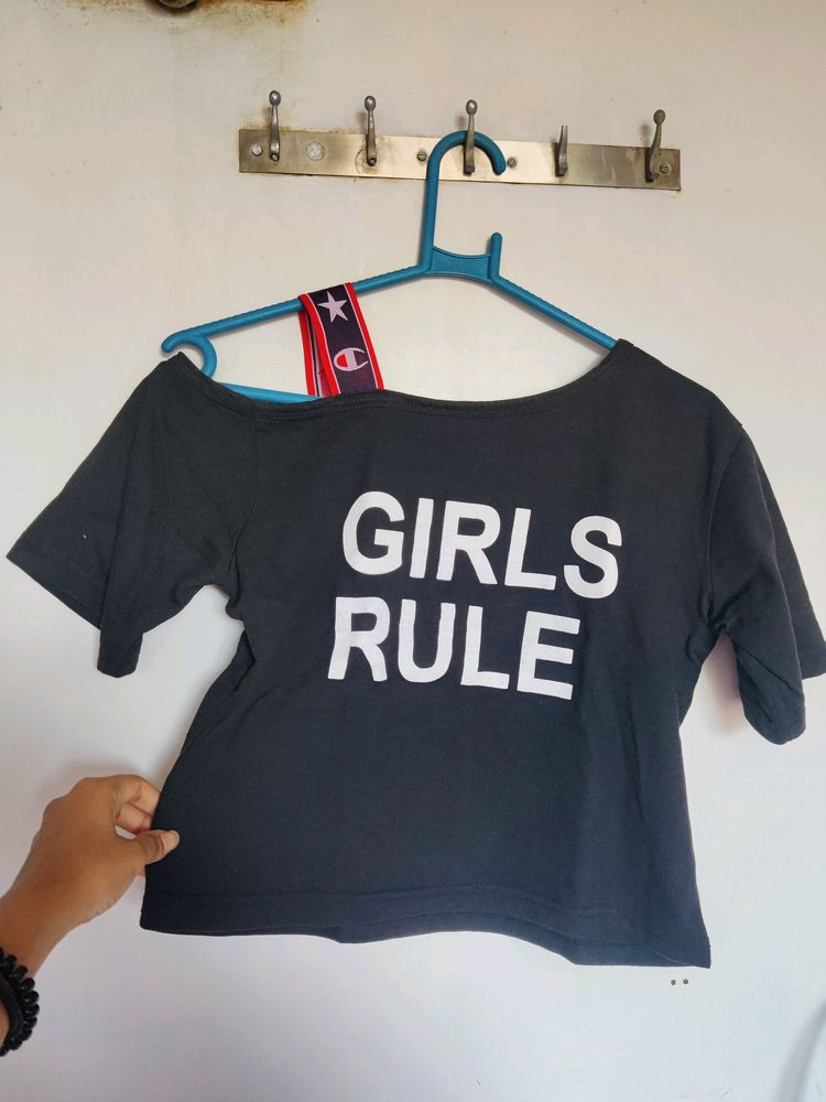 Girls Rule Black Top