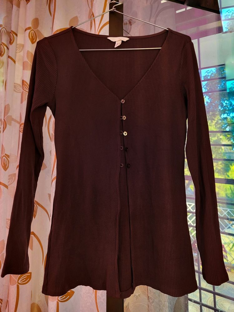 H&M Brown Cardigan/ Size-S