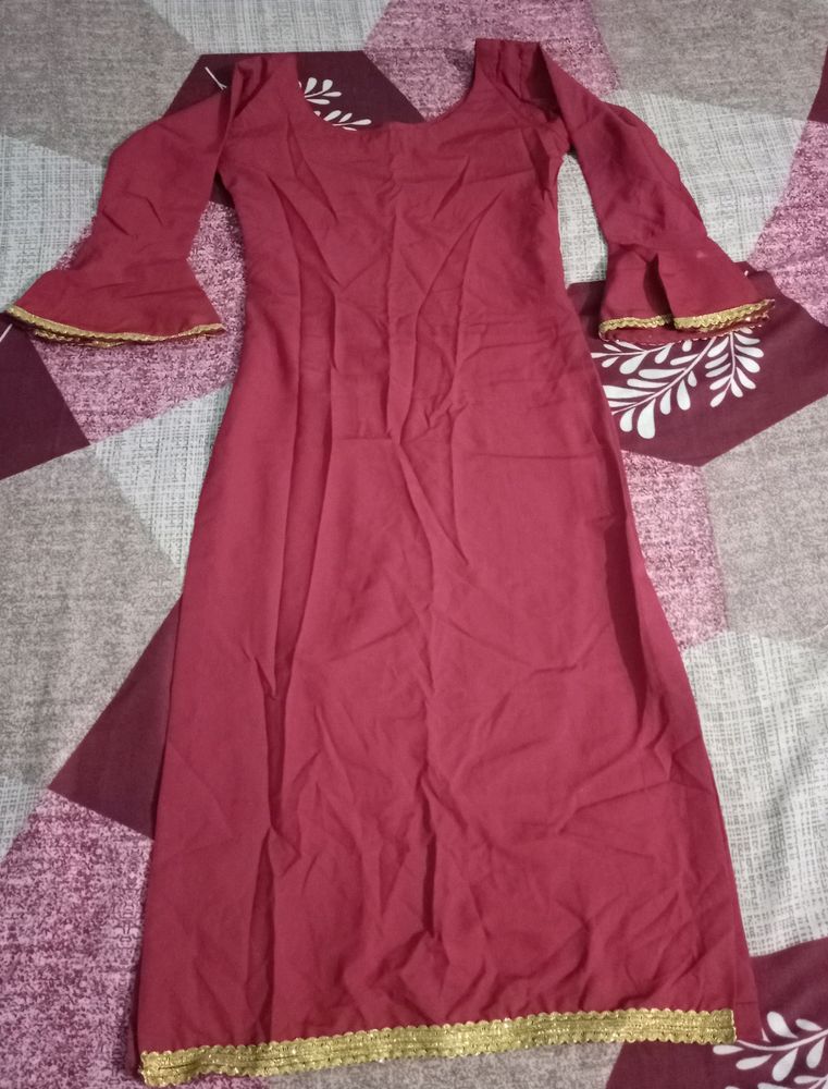 Maroon Kurta Set