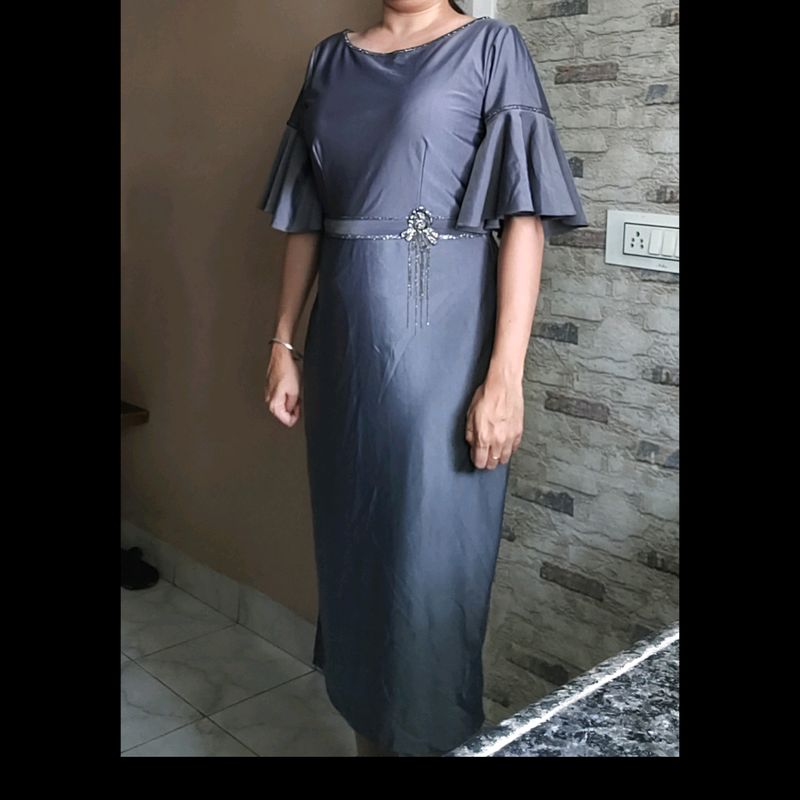 Grey Party Wear Dress