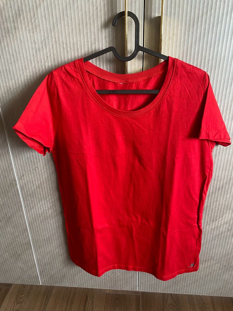 Domyos- Decathlon Red Color Loose Fit Tshirt