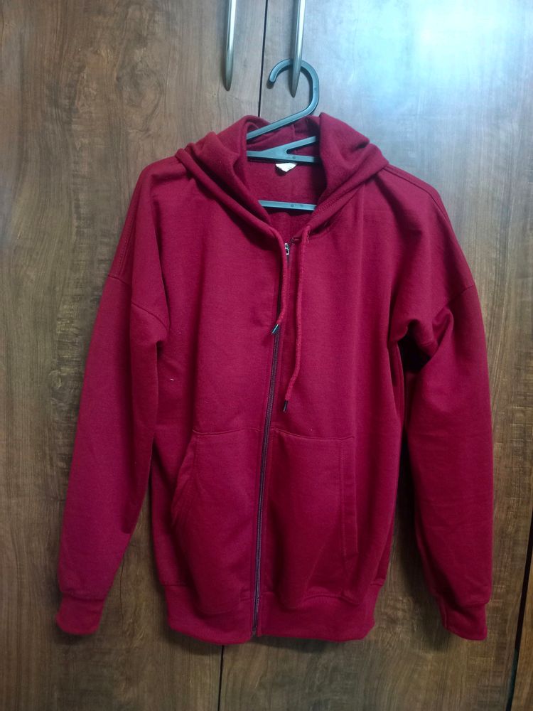 PRICE DROP!!! Maroon Unisex Fleece Jacket!