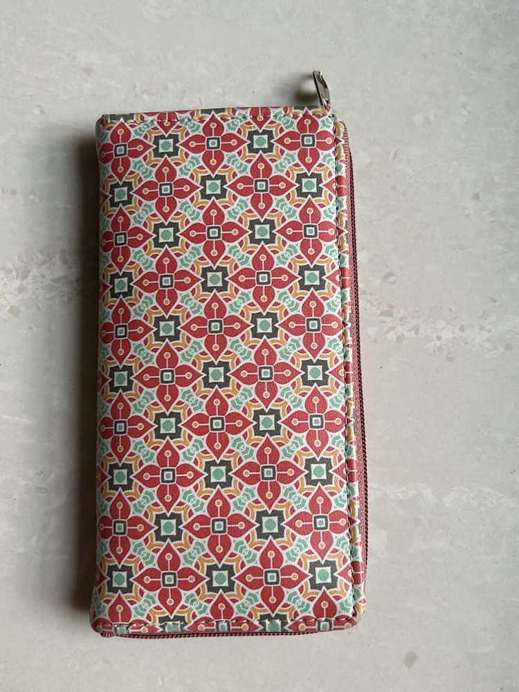 Pink turquoise yellow colour Wallet