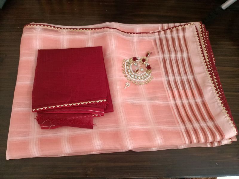 Organza Fabric Saree