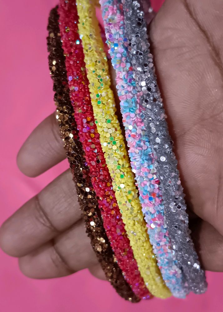 Pack Of 5 Glitter Headband