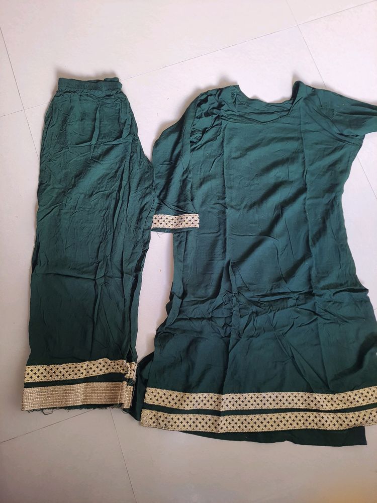 Green Kurta Set / Co Ord