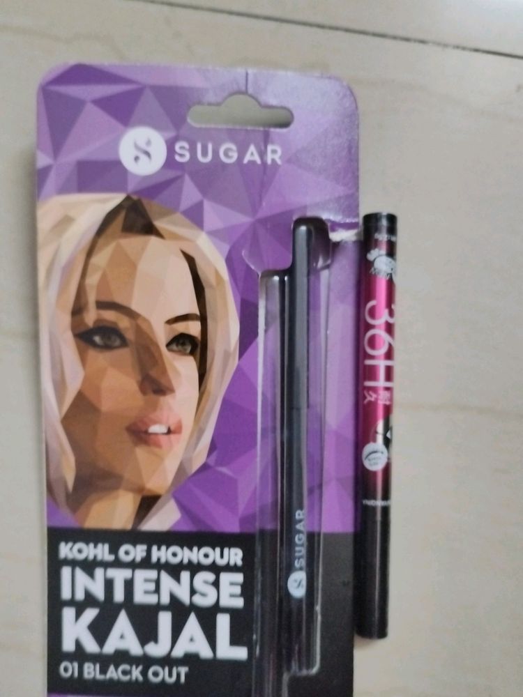 Brand New Sugar Intense Kajal, Precision Eyeliner