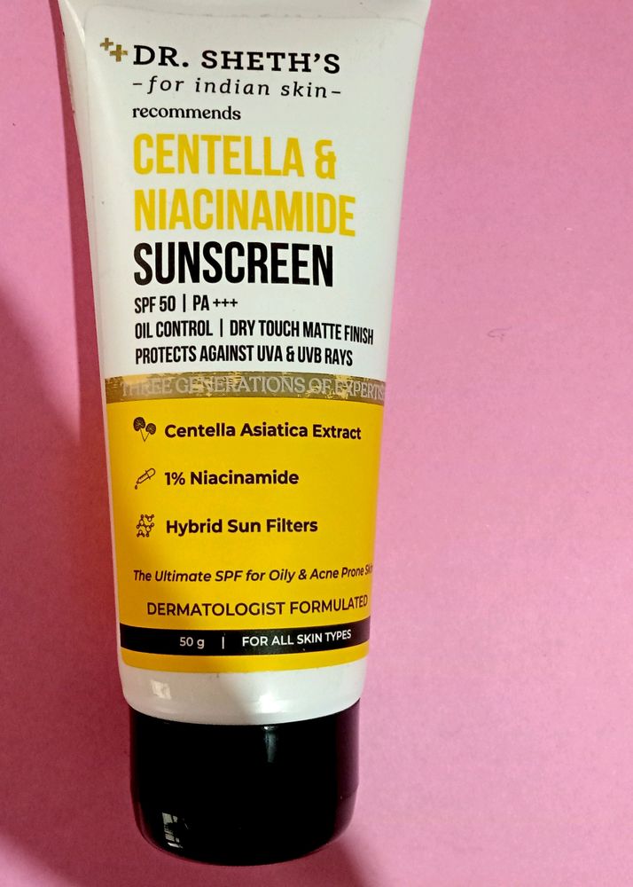 Centella & Niacinamide Dr.sheth’s Sunscreen