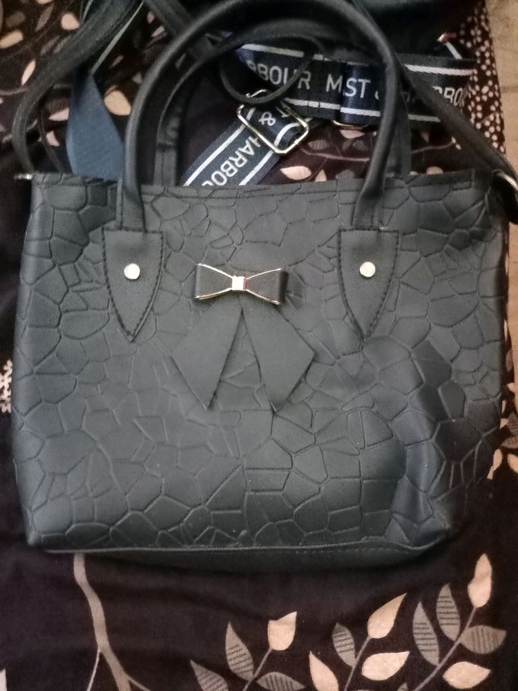 Black Colour Hand Bag