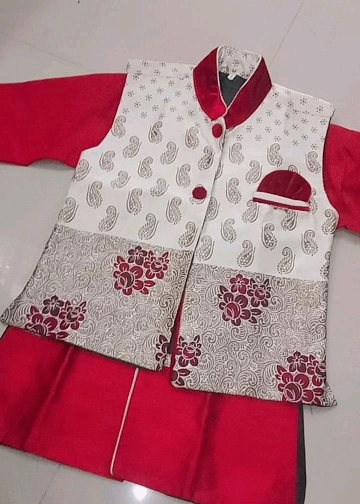 Dhoti Kurta Set With Koti For Boys 😎