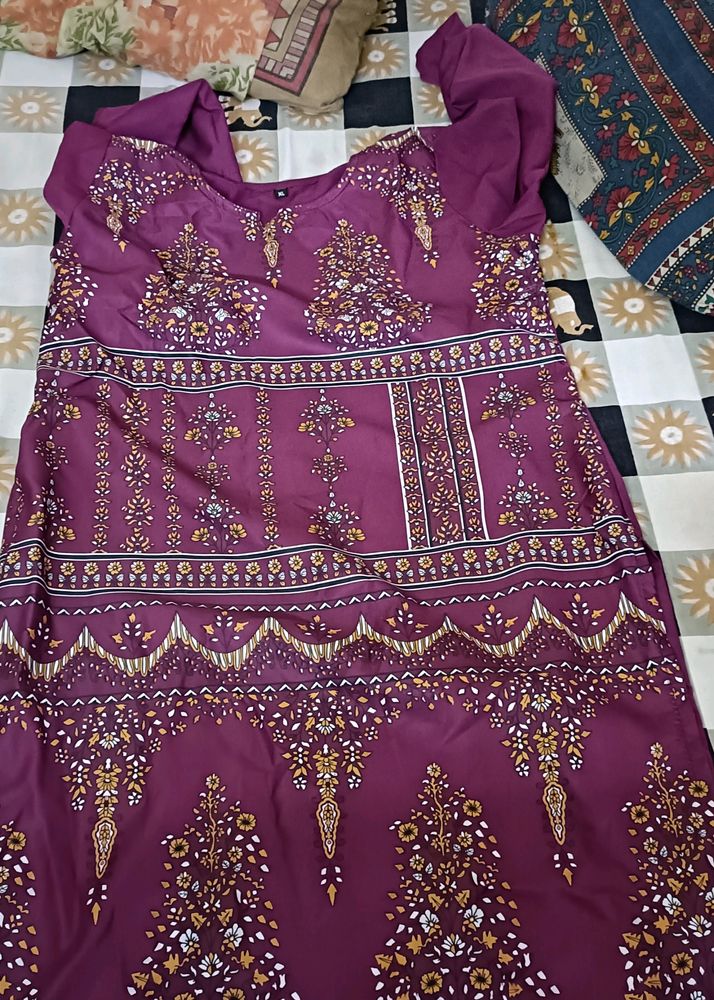 Purple Design Kurta