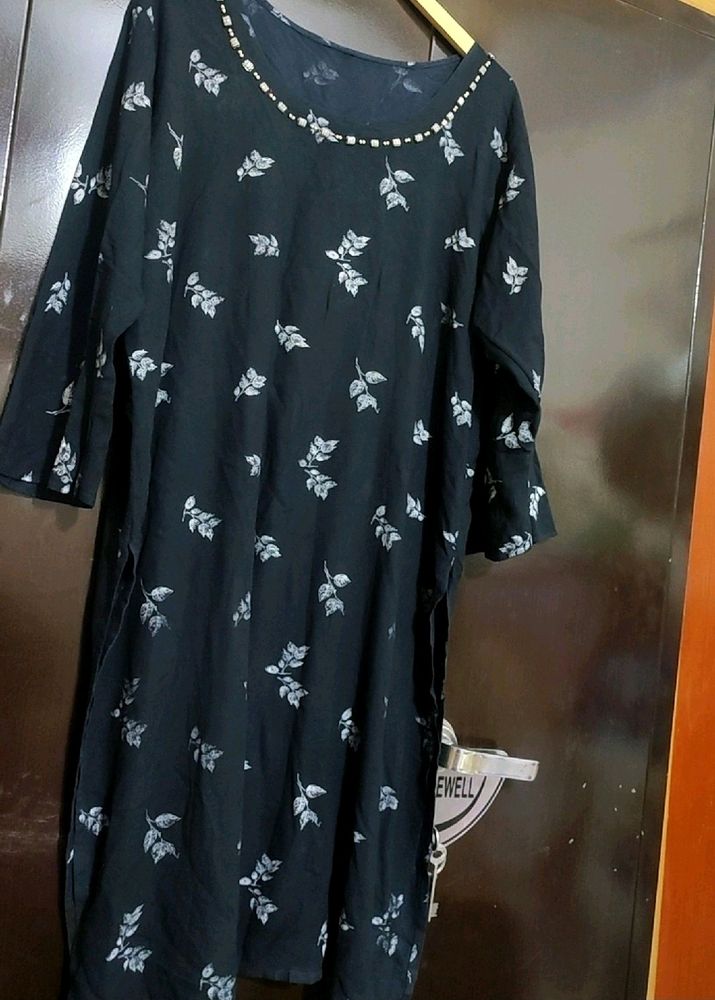 Navy Blue Kurti For Girl Or Woman 44 Bust