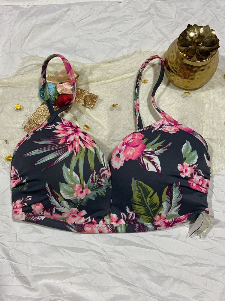 Floral Printed Bikini Bra