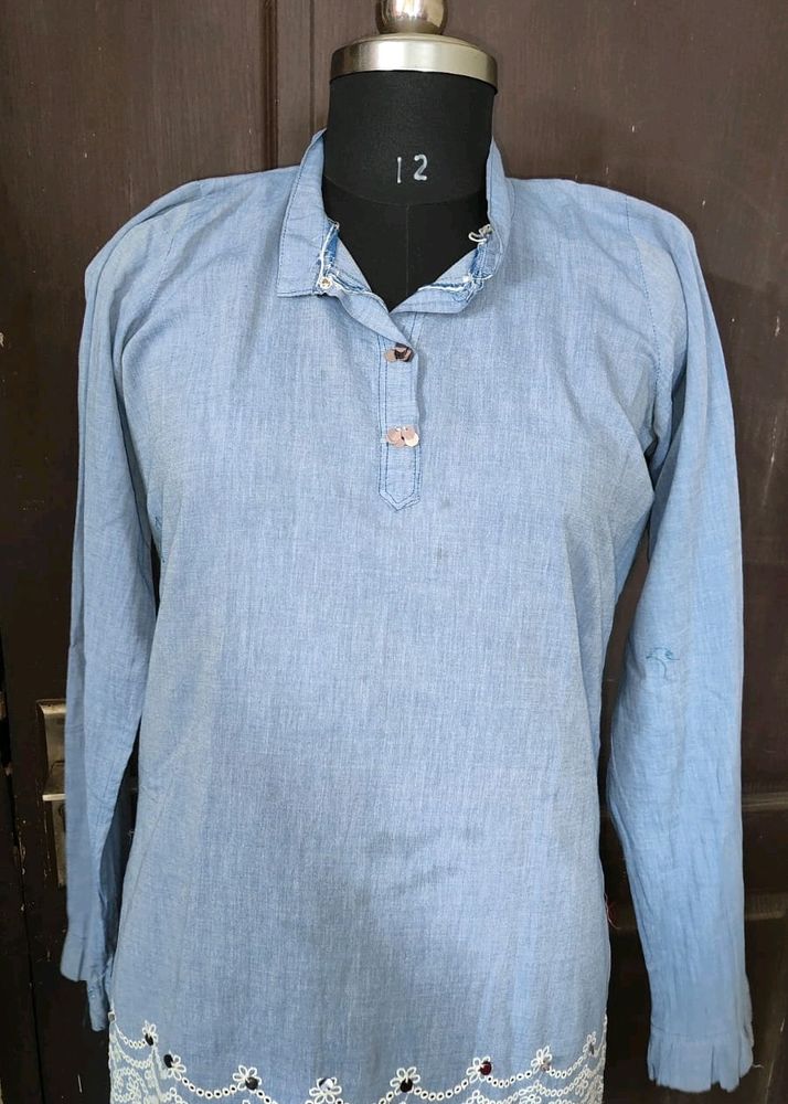 Blue Short Kurta