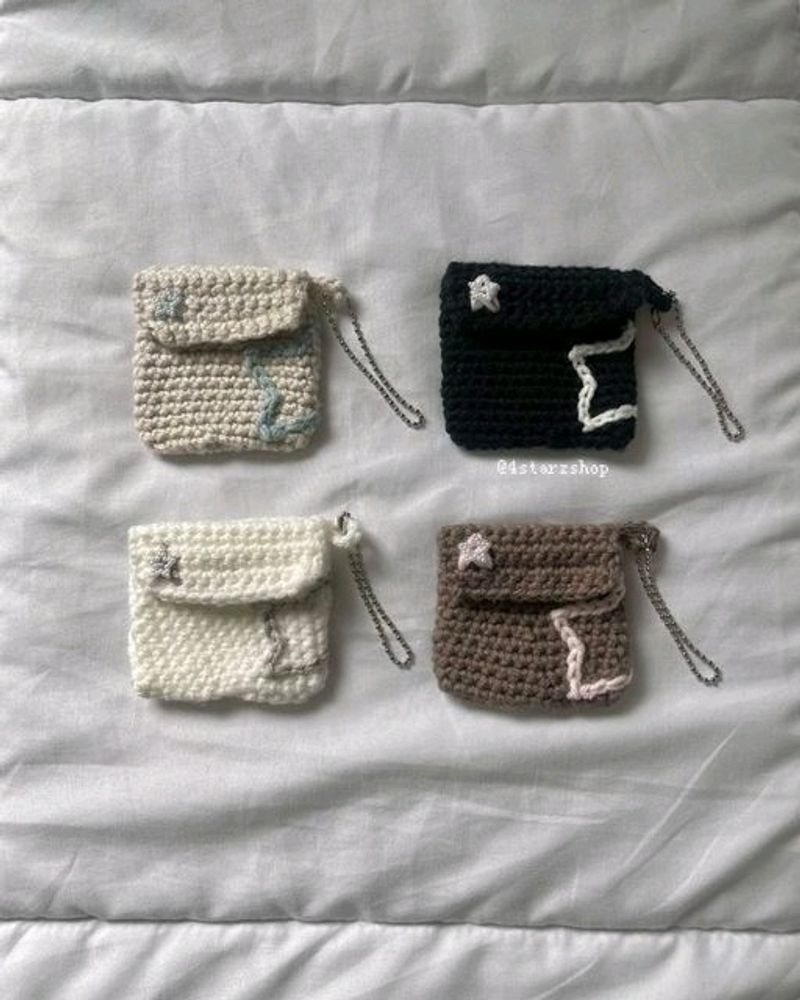 Crochet Pouch For Earphones