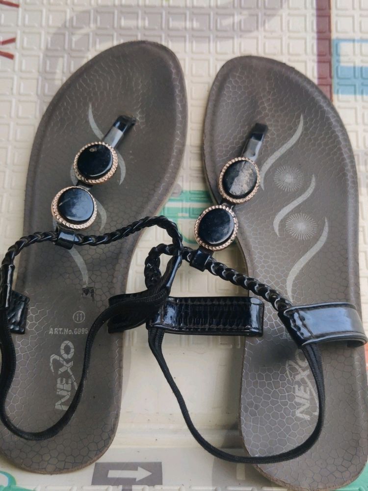 Black Good Condition Sandals