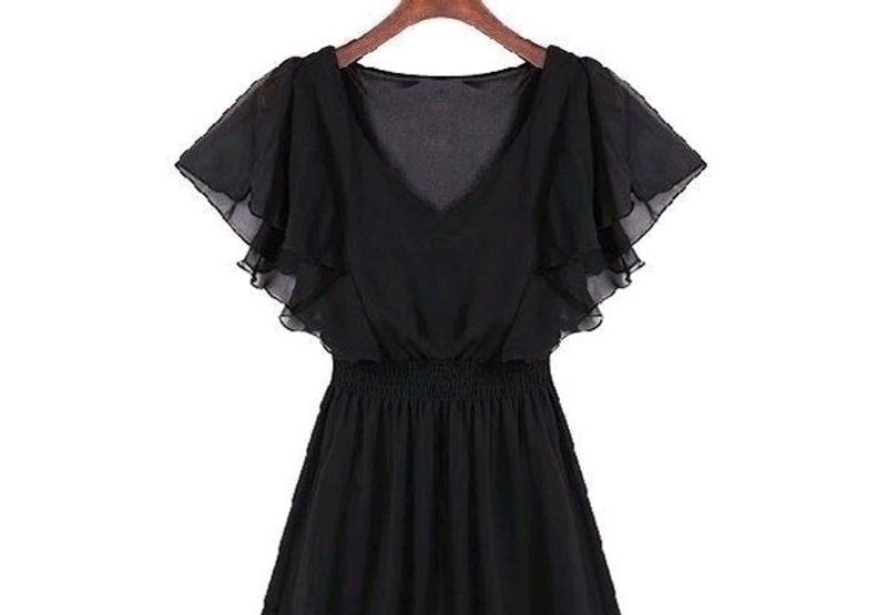 Black Flare Dress♡