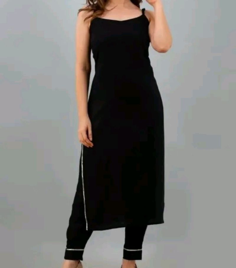 Black Kurta Set With Pant