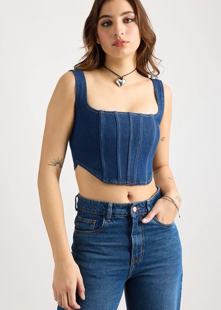 Denim Crop Top