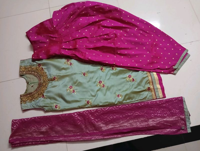 Patiala Kurti Suit With Beeds Designs