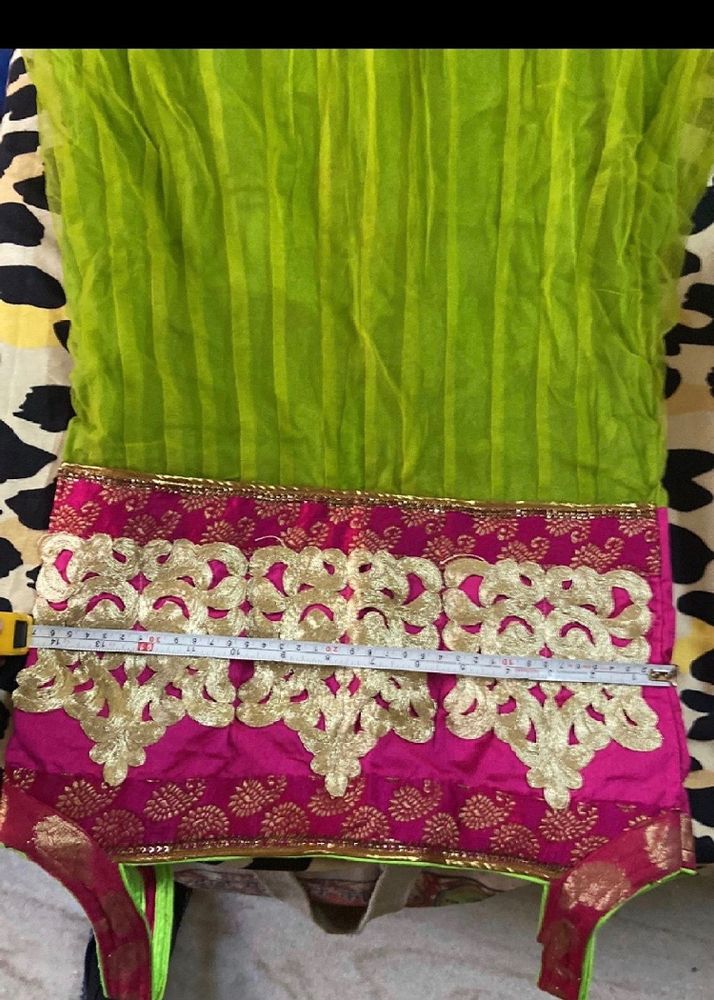 Green Pink Anarkali Kurta Set