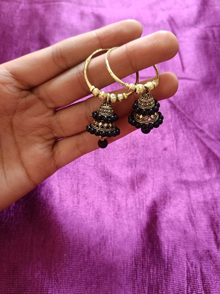 Black Punjabi Earrings