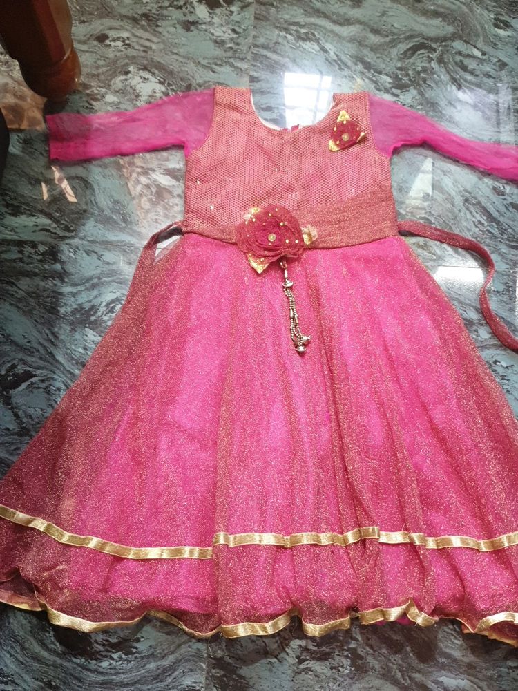 Glitter Beautiful👚 RANI PINK COLOUR Dress