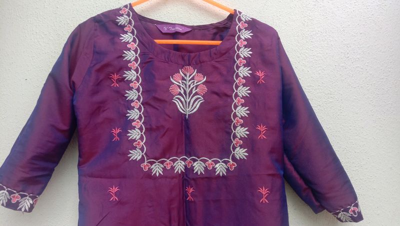 Purple Kurti Set