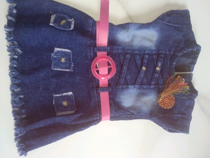 Denim Top For 1 Year Baby Girl