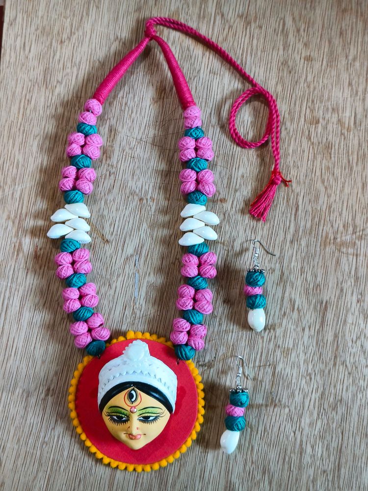 Brand New Terracotta Maa Durga With Earring