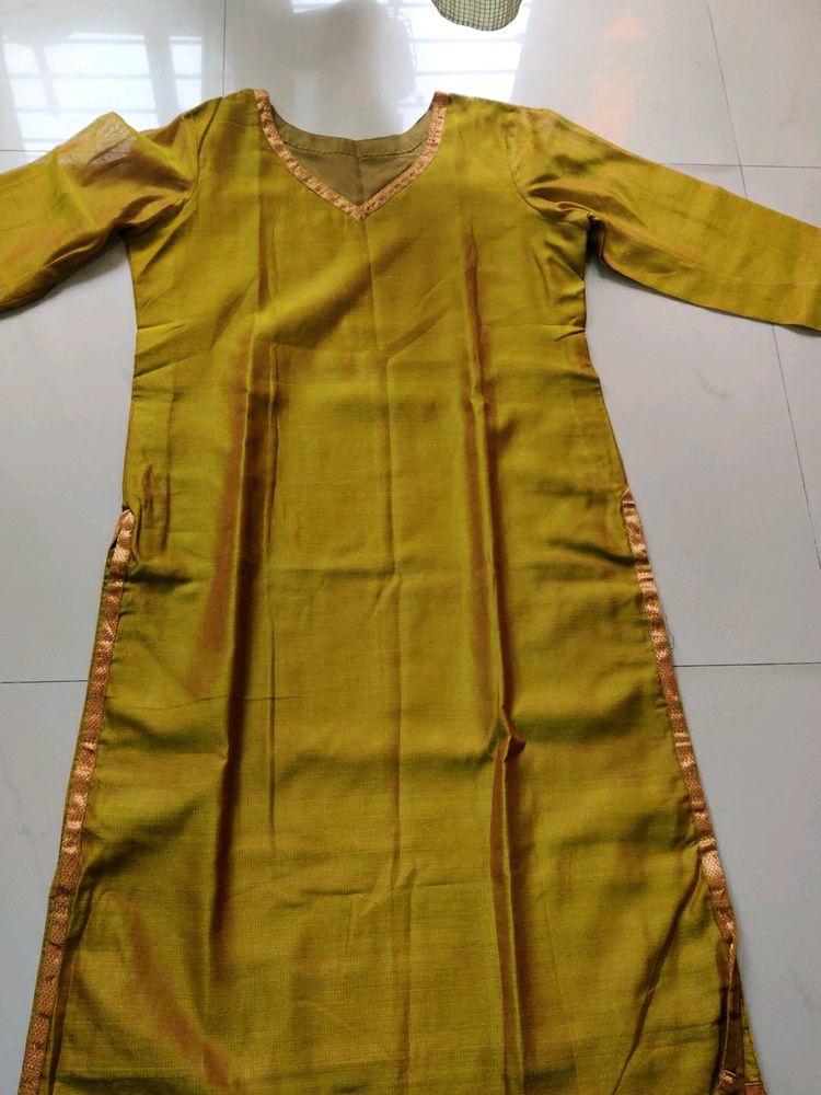 ✨Diwali Office Party Wear NEW Chanderi Kurta- Dupt