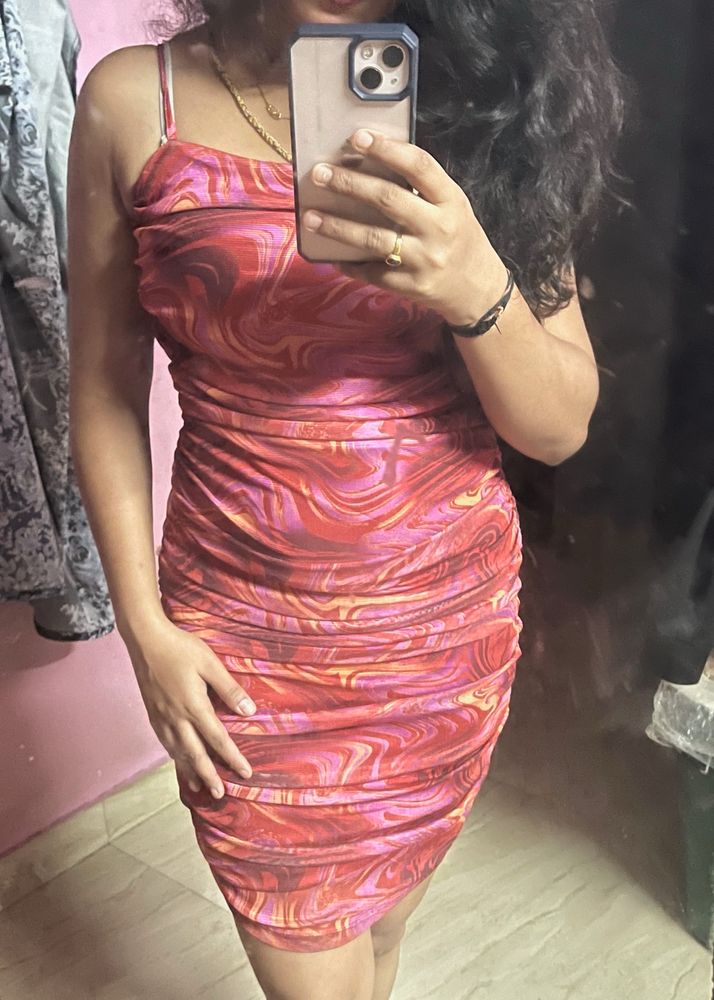 Abstract Print  Body on Dress