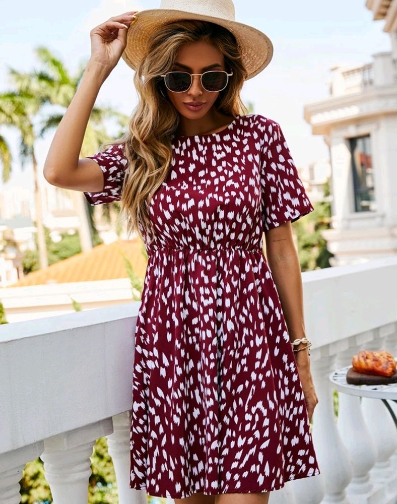 🎀Price Drop🎀Shein Allover Print A-line Dress