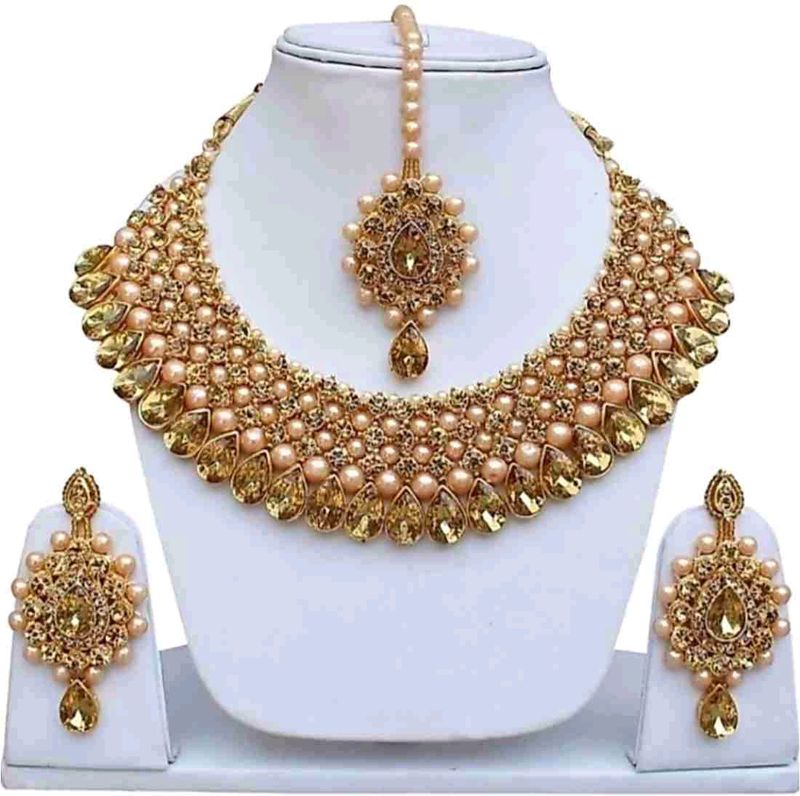 Stylish Gold Plated Kundan Necklace set for women