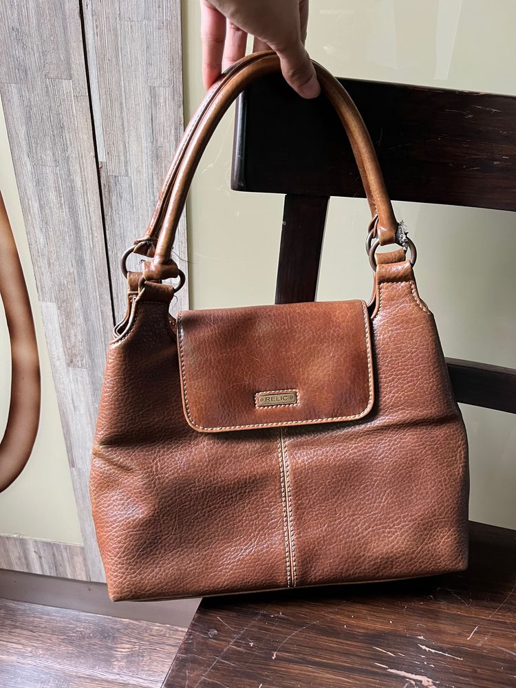 Fossil Leather Handbag