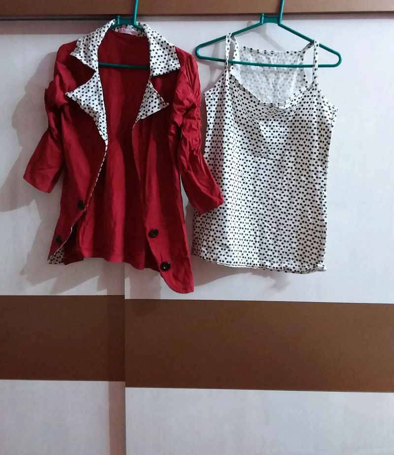Jacket With T Shirt For Ladies....