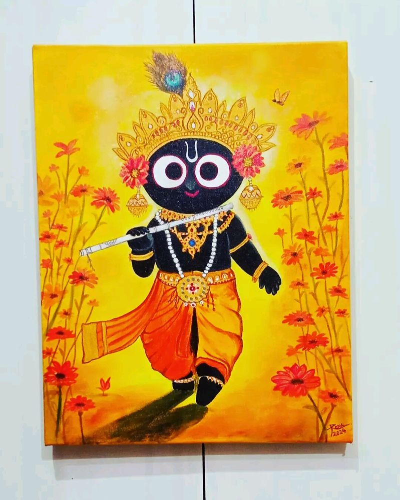 Shri Jaggannath Handmade Painting (14"×18")