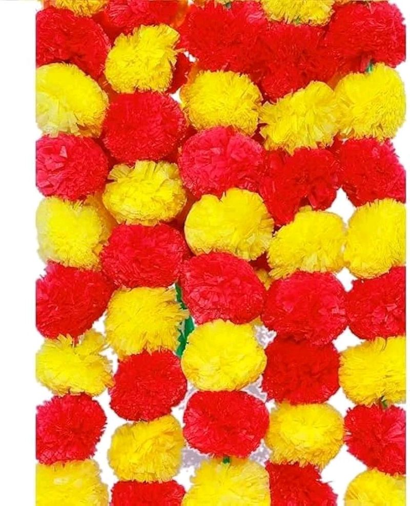 Plastic Flower Mala Pack Of 5 Only Cash No Coin