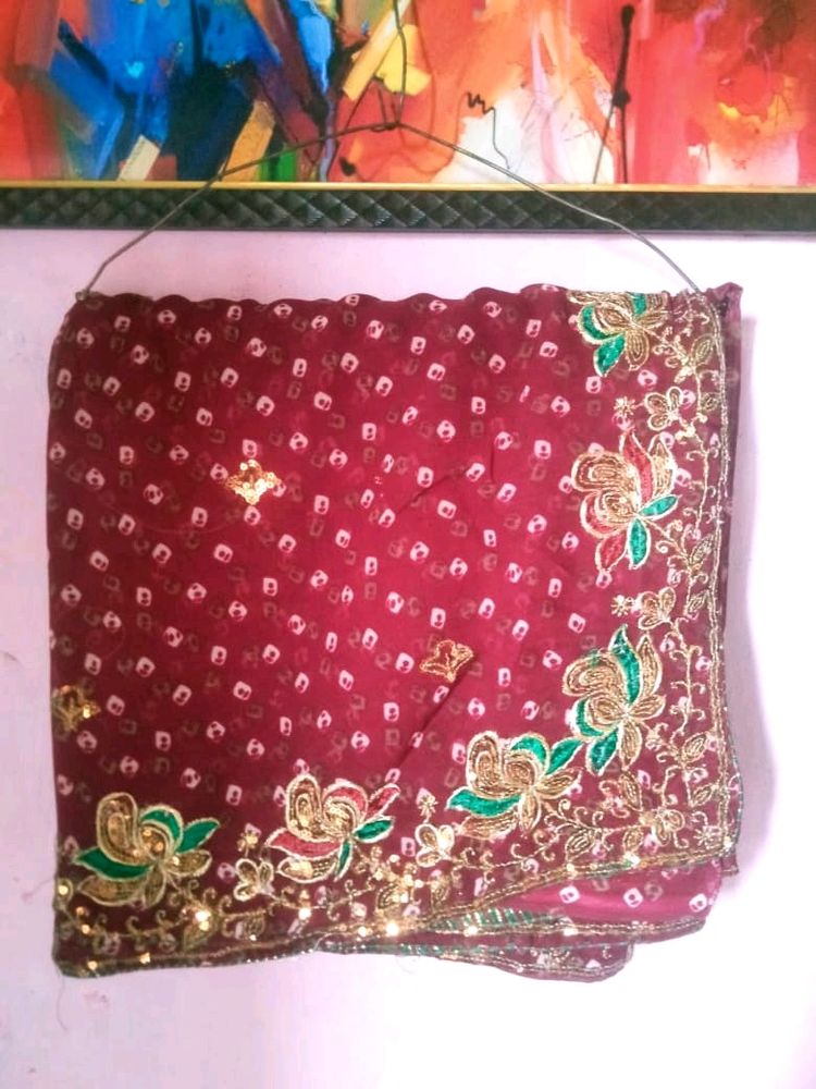 Red Saari For Women