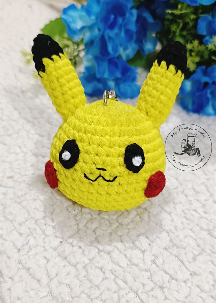 Amigurumi Pikkachu Keychain