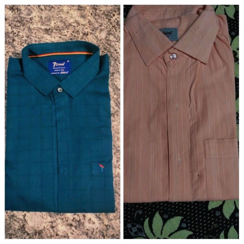 Two Brand New Premium Full Sleeve Cotton Shirt