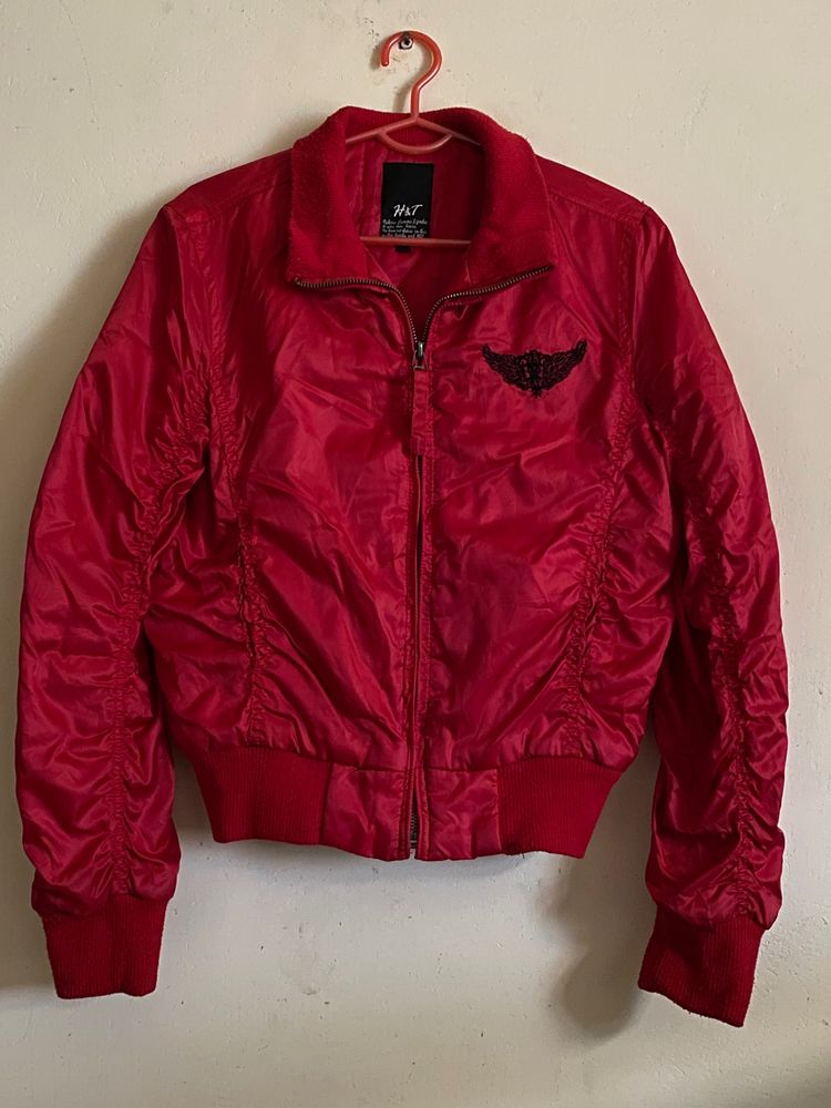 Women’s Red Bomber Jacket