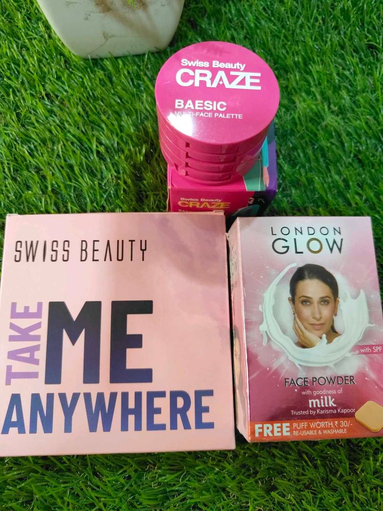 Swiss Beauty Eyeshadows & London Glow Face Powder